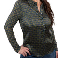Camicia in fantasia con maniche in maglina