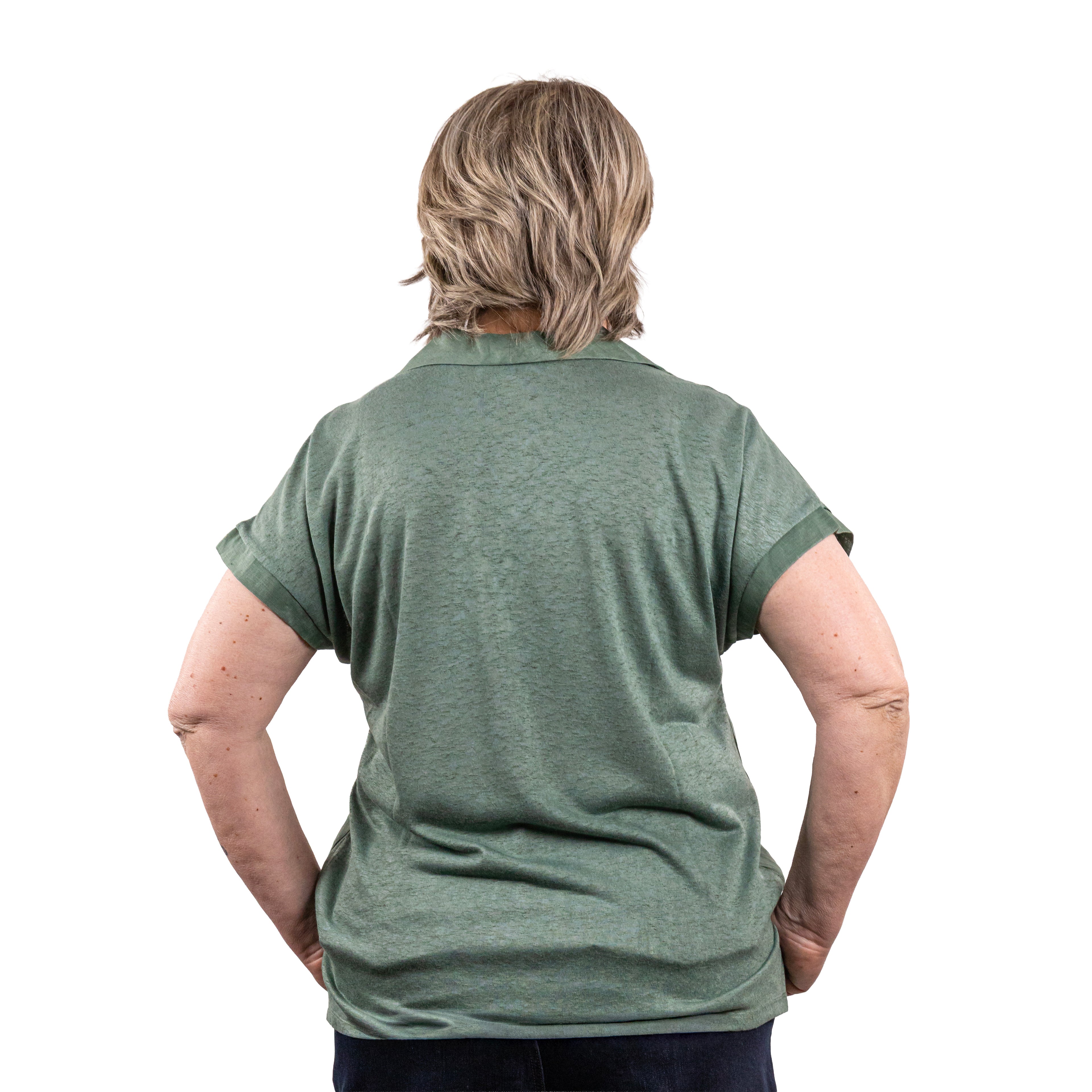 Anis Maglia con Colletto e Scollo a V Smanicata