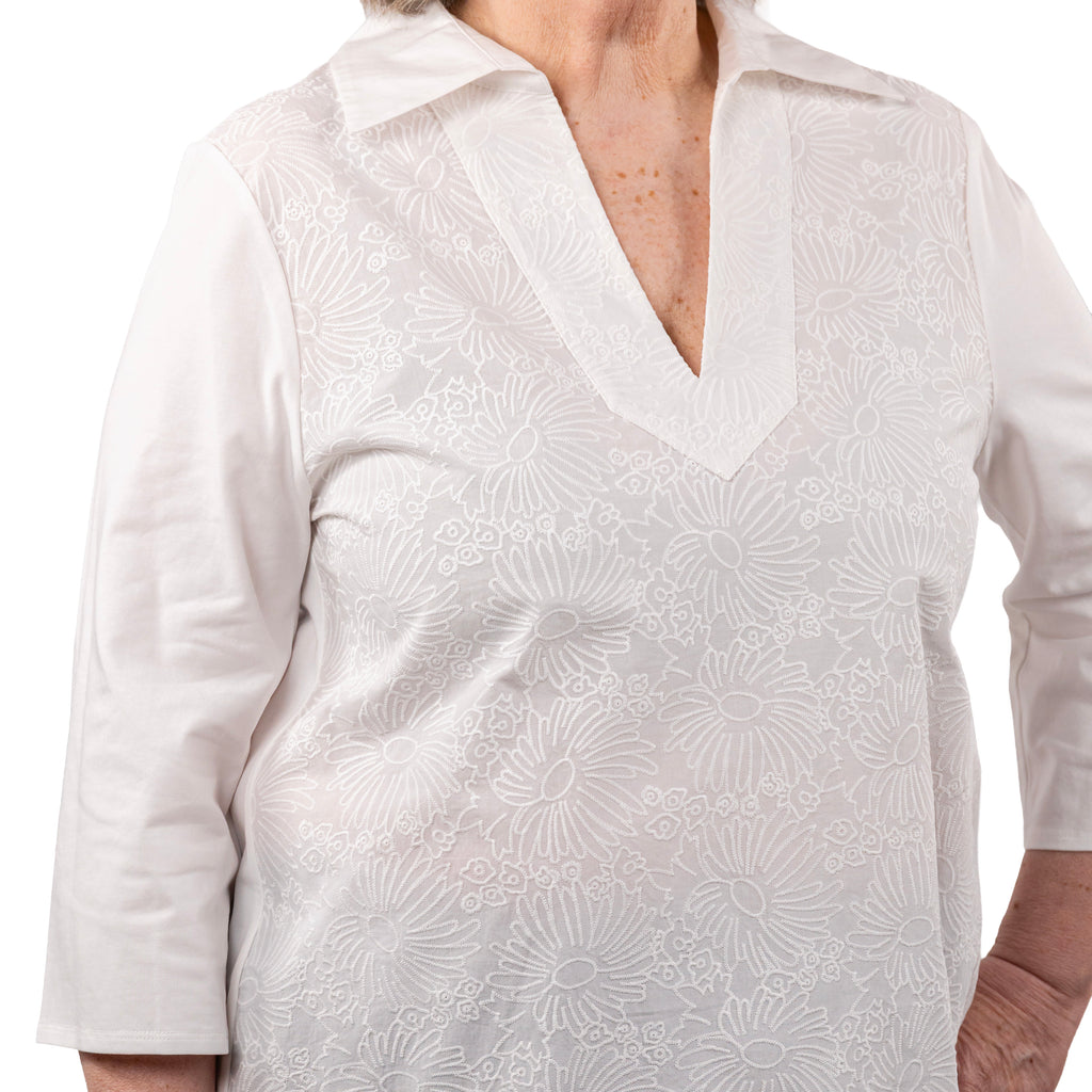 Anis Polo M3/4 con Ricamo