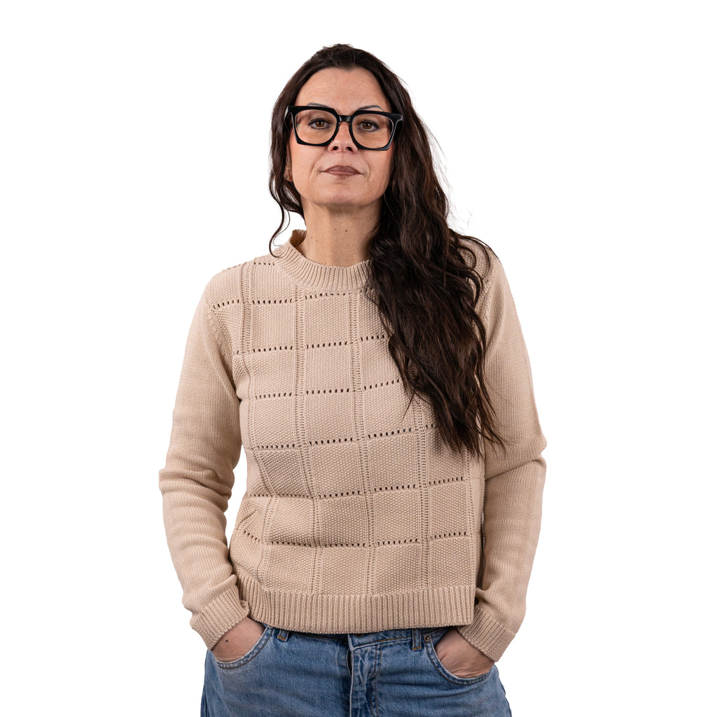 Anis Girocollo M/L Motivo Quadrati