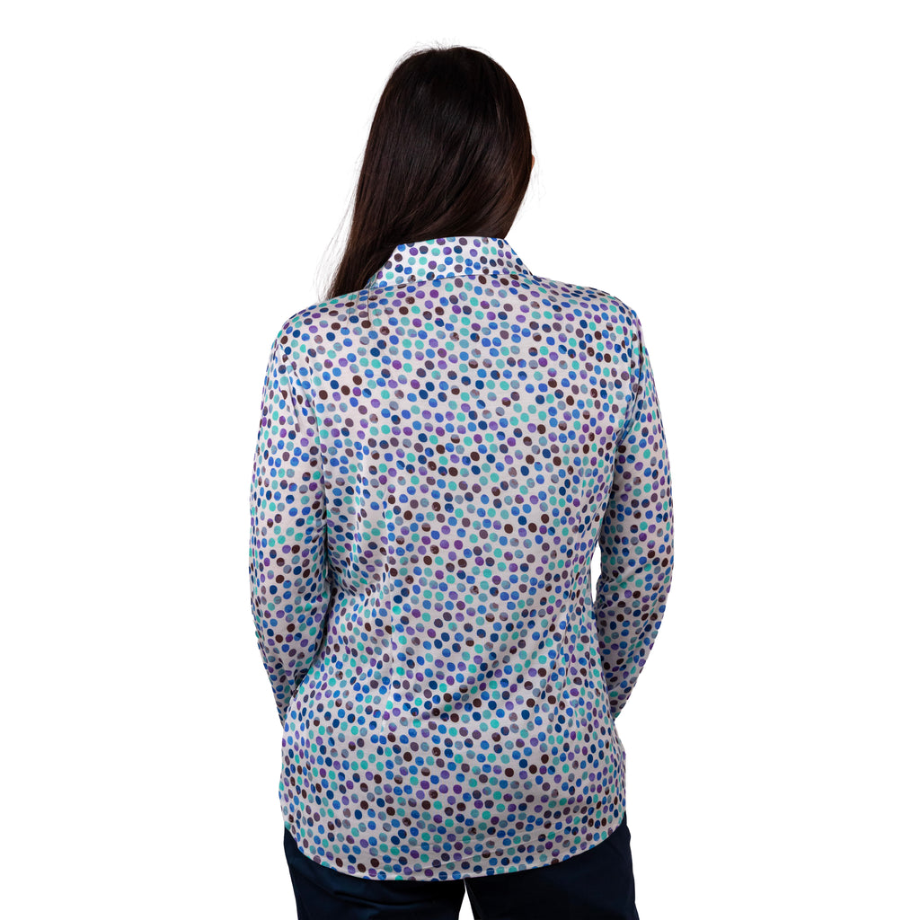 Camicia in fantasia con maniche in maglina