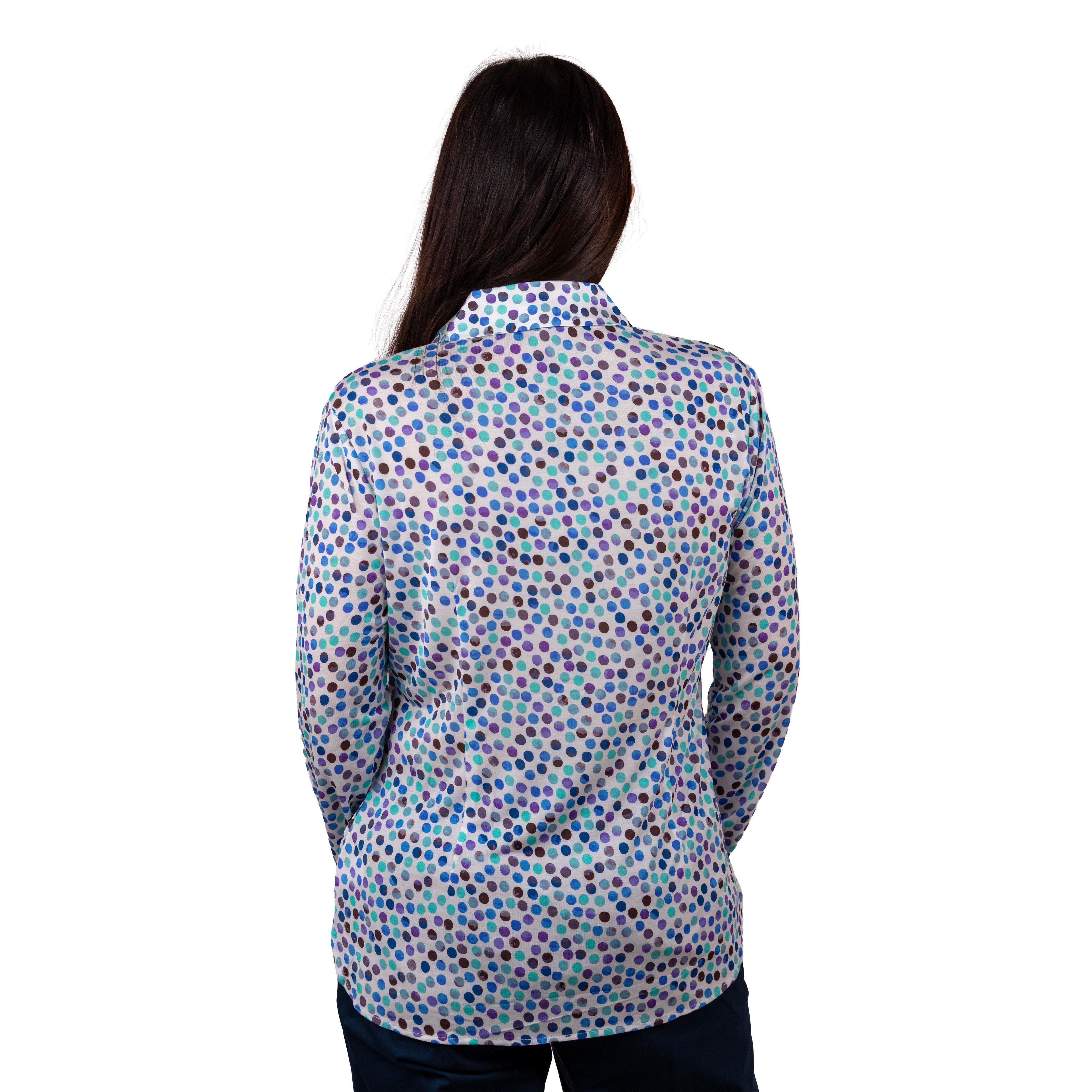 Camicia in fantasia con maniche in maglina