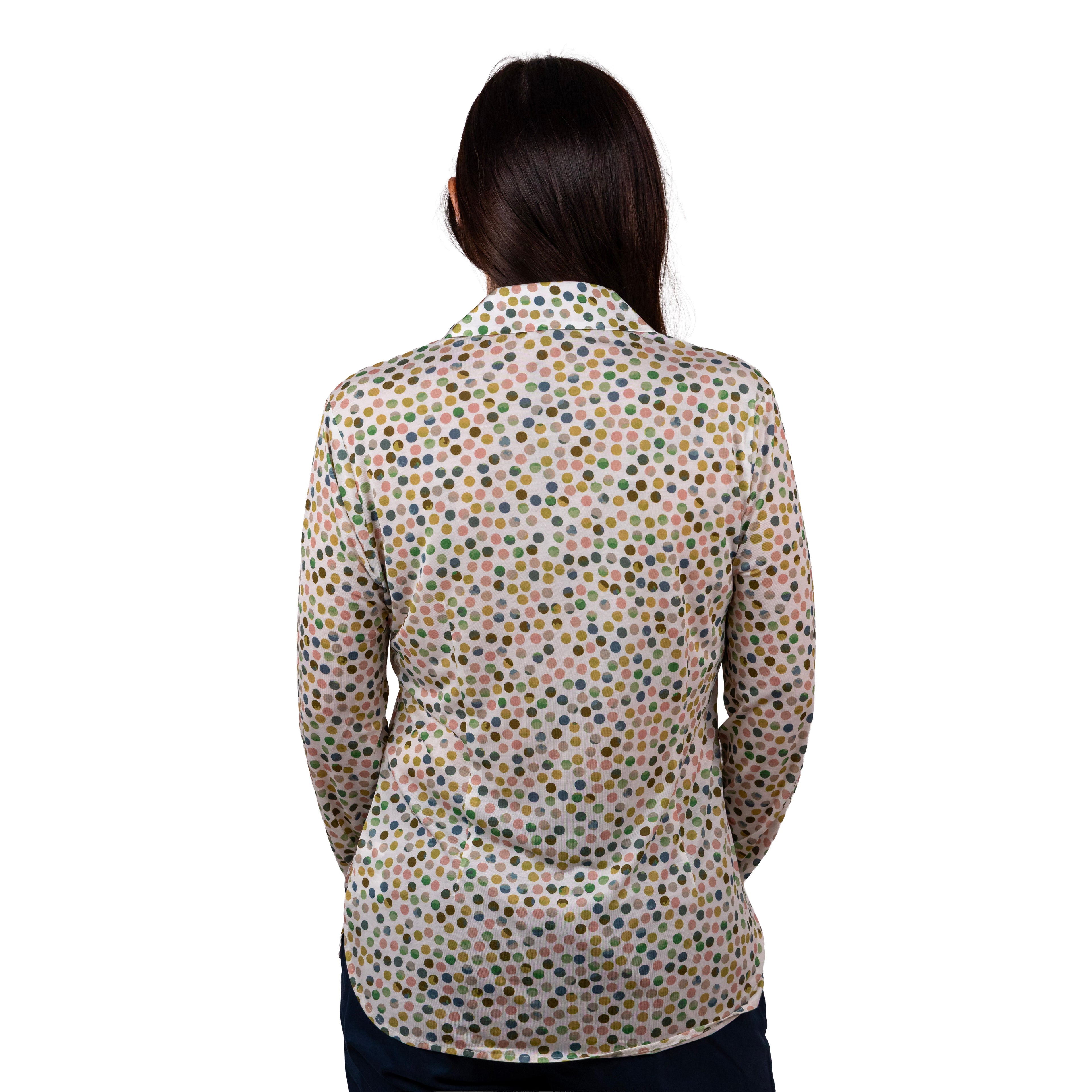Camicia in fantasia con maniche in maglina