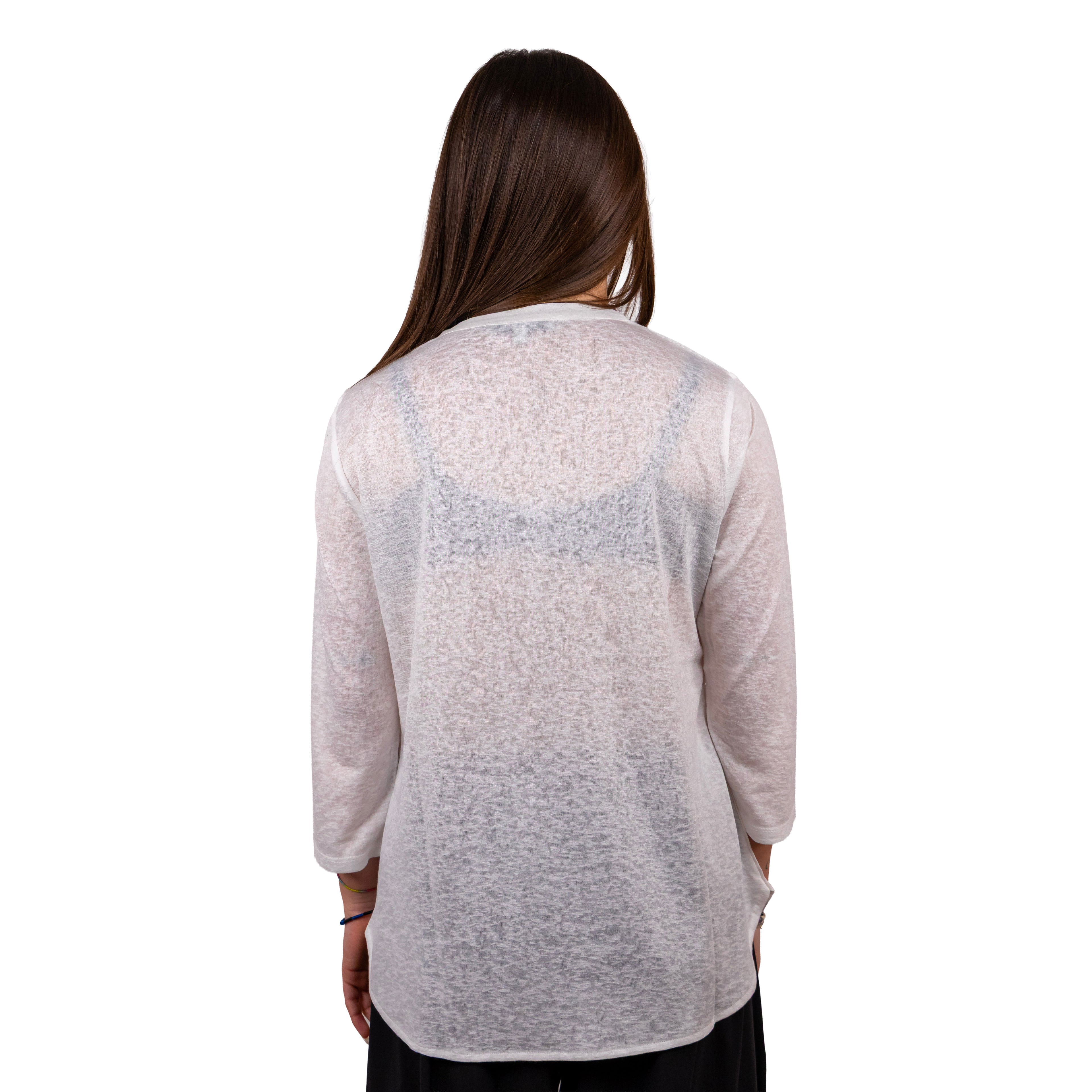 Anis Camicia M3/4 con Passamaneria Lino