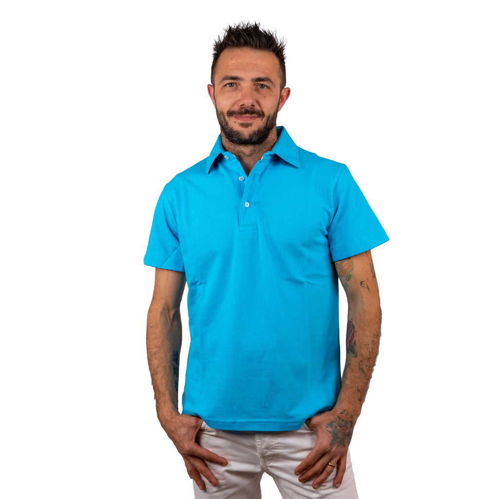 Maglia elasticizzata con collo a camicia