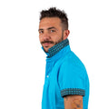 Maglia elasticizzata con collo a camicia