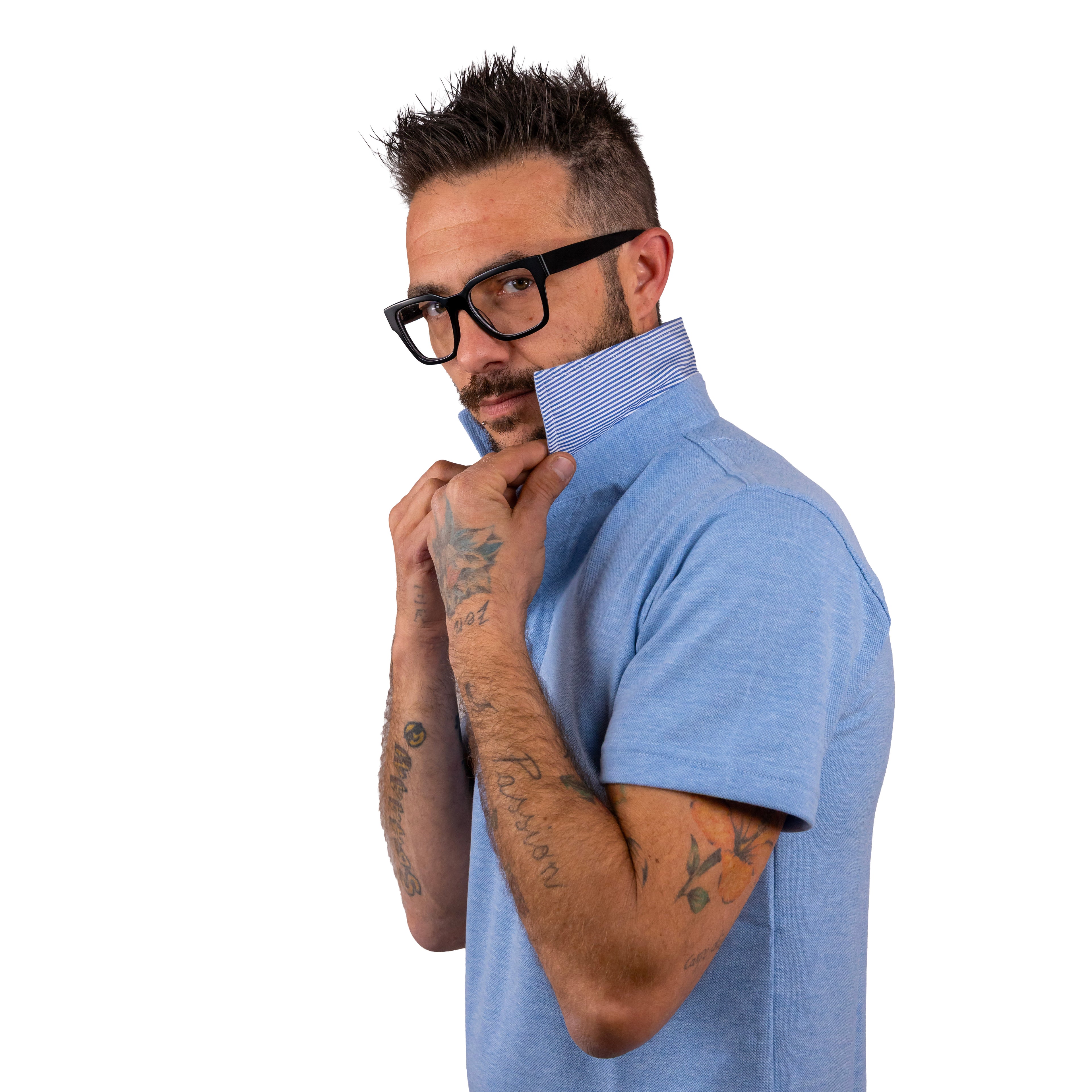 Maglia con colletto a camicia