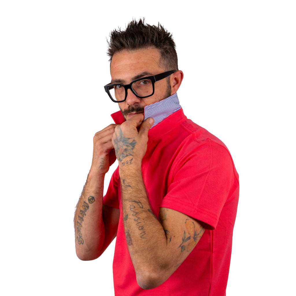 Maglia con colletto a camicia