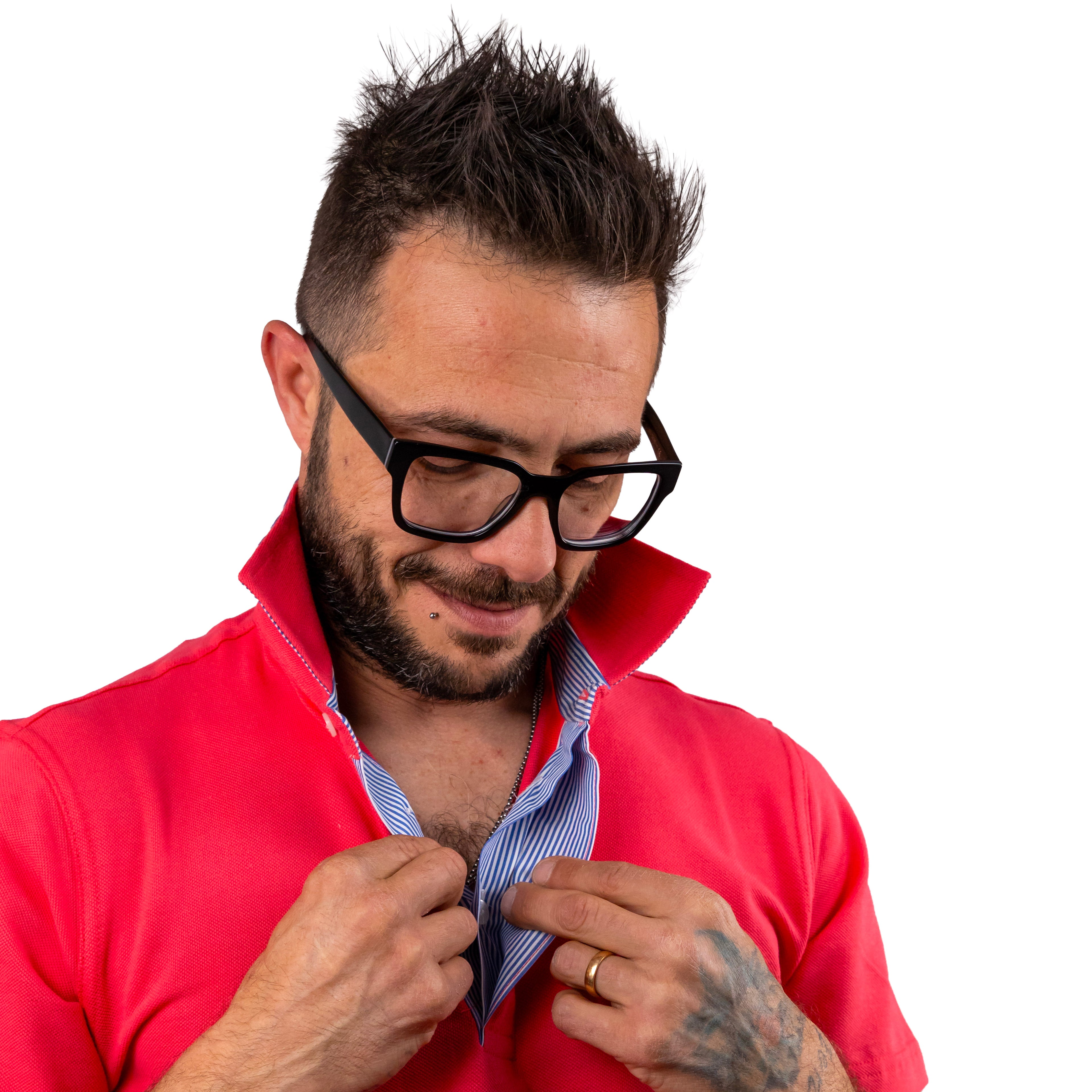 Maglia con colletto a camicia