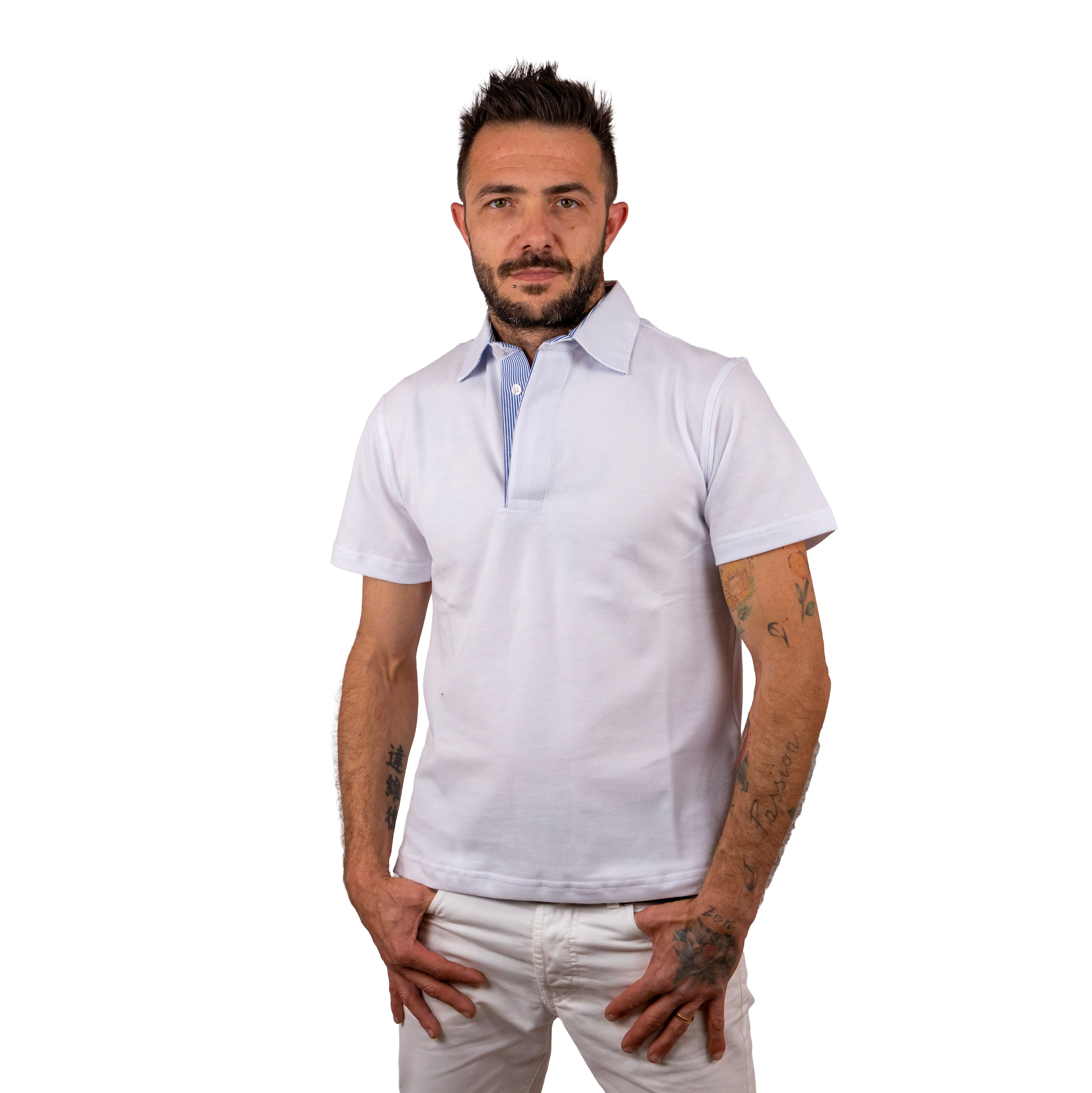 Maglia con colletto a camicia