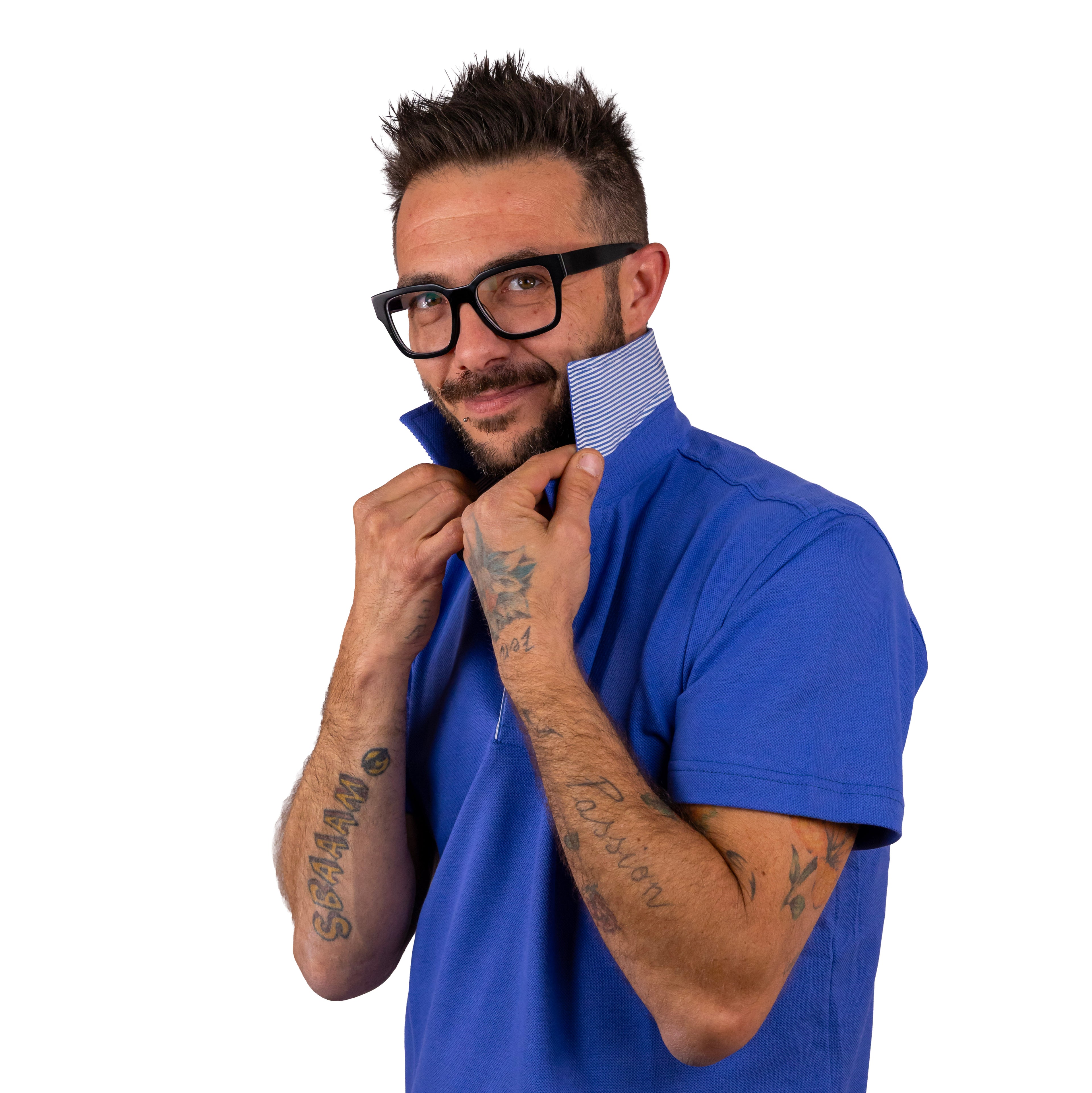 Maglia con colletto a camicia