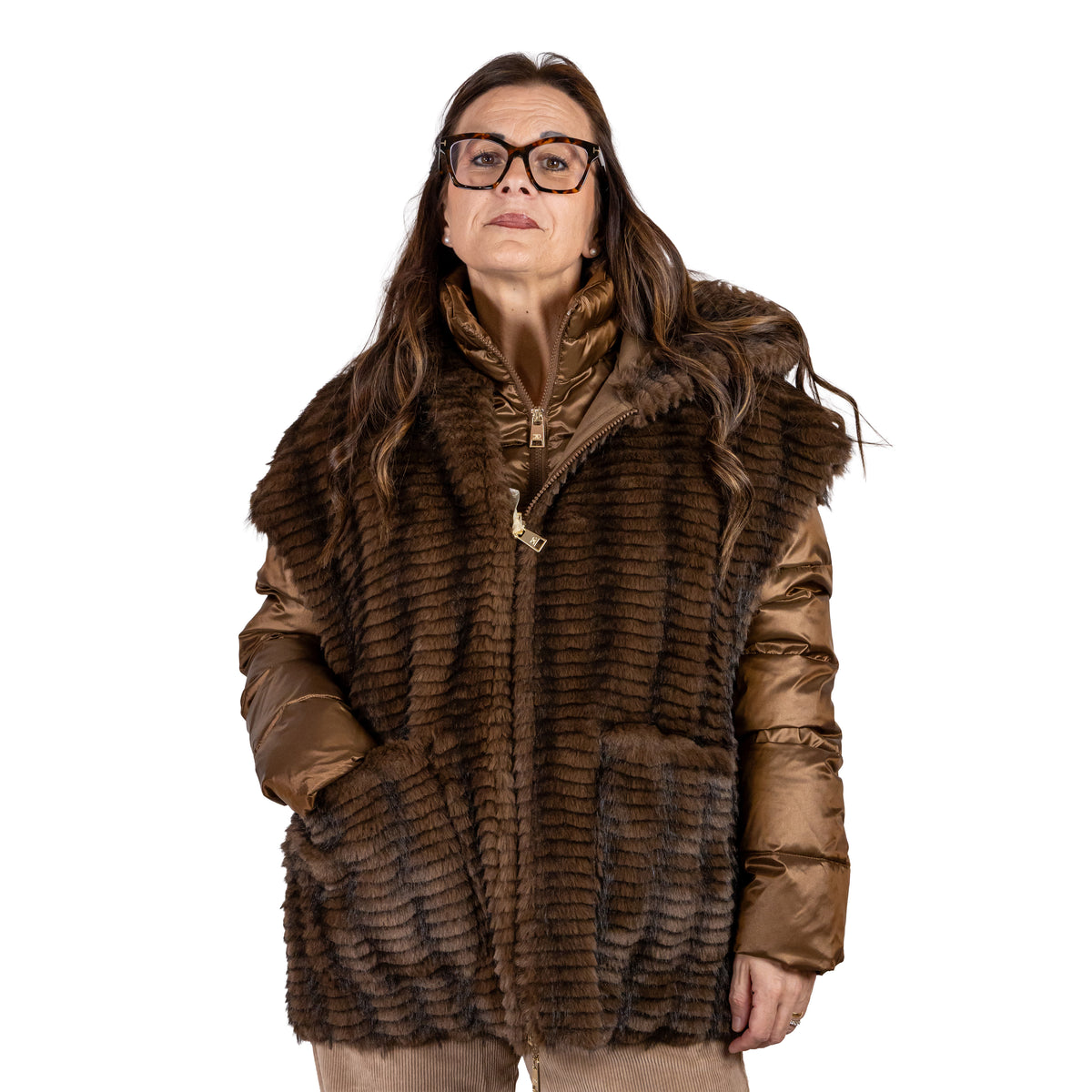 Piumino Gilet Pelliccia