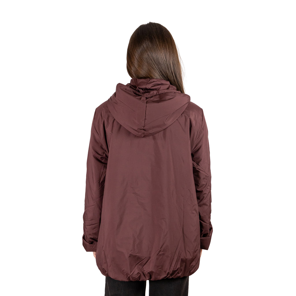 Giacca con Chiusura a Bottoni e Cappuccio