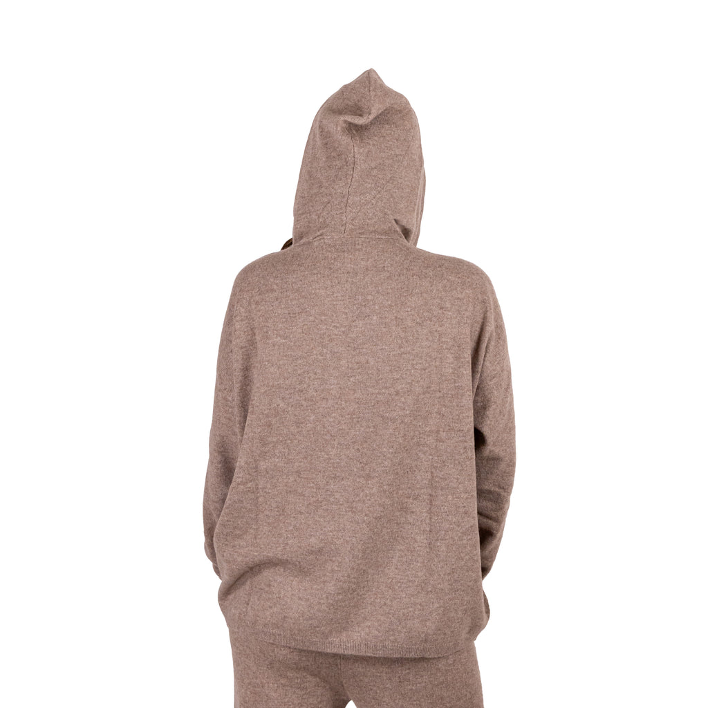 Pullover con Cappuccio in Cashmere