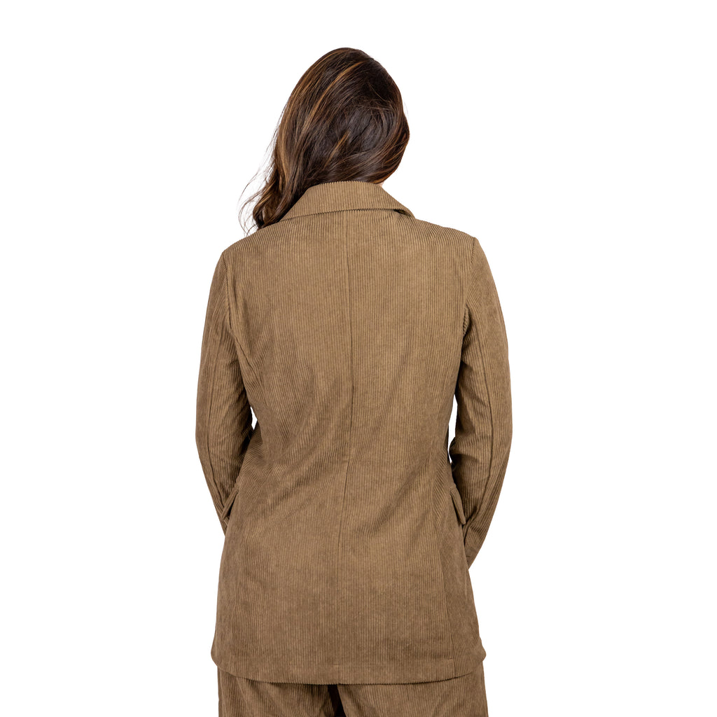 Blazer Monopetto in Velluto Rigato