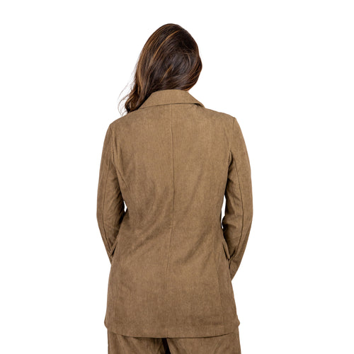 Blazer Monopetto in Velluto Rigato
