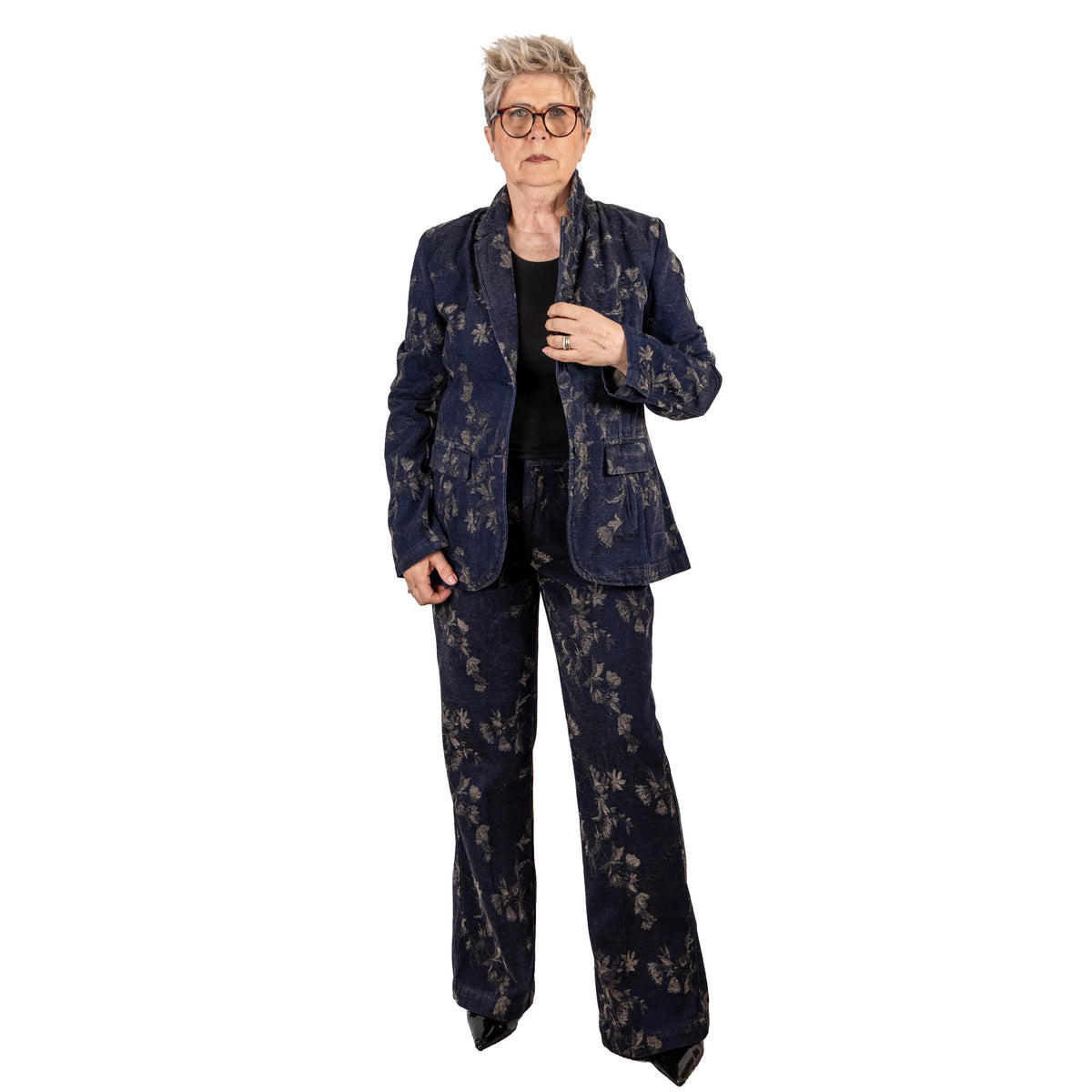 Giacca in Jeans Damascata