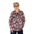 Camicia Stampata con Maniche e Retro in Maglia